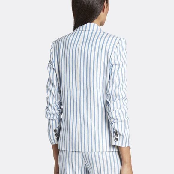 Tahari Arthur S. Levine Striped Notch Collar Blazer & Pant 2-Piece Suit Size 10 - Picture 2 of 16